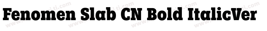 Fenomen Slab CN Bold ItalicVersion字体转换